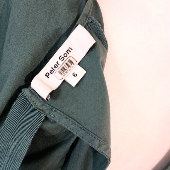 Peter Som x RTR Green Puff Sleeve Dress Size 6 Designer MSRP $335 Excellent - Picture 7 of 8